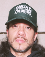 Load image into Gallery viewer, The "COZY" Hoodie in Raven Black / Night of the Living Daddies Trucker included