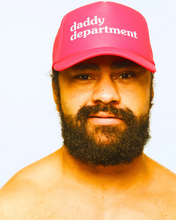 Load image into Gallery viewer, Daddy Department Red Trucker Hat
