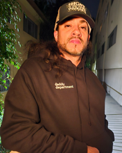 Load image into Gallery viewer, The &quot;COZY&quot; Hoodie in Raven Black / Night of the Living Daddies Trucker included
