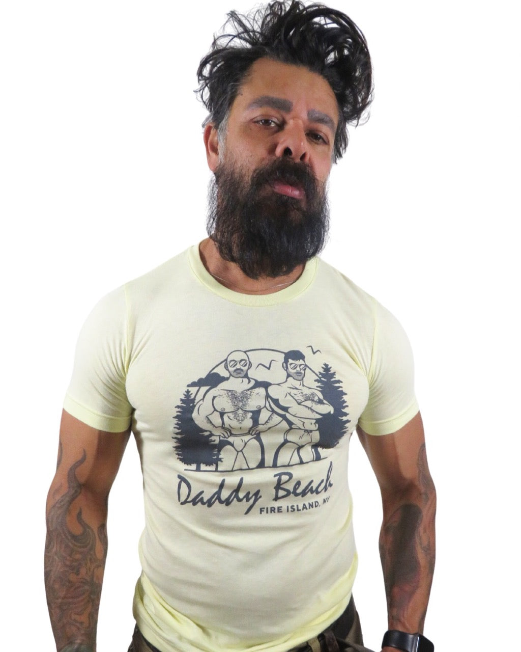 Daddy Beach T-Shirt in Banana Cream